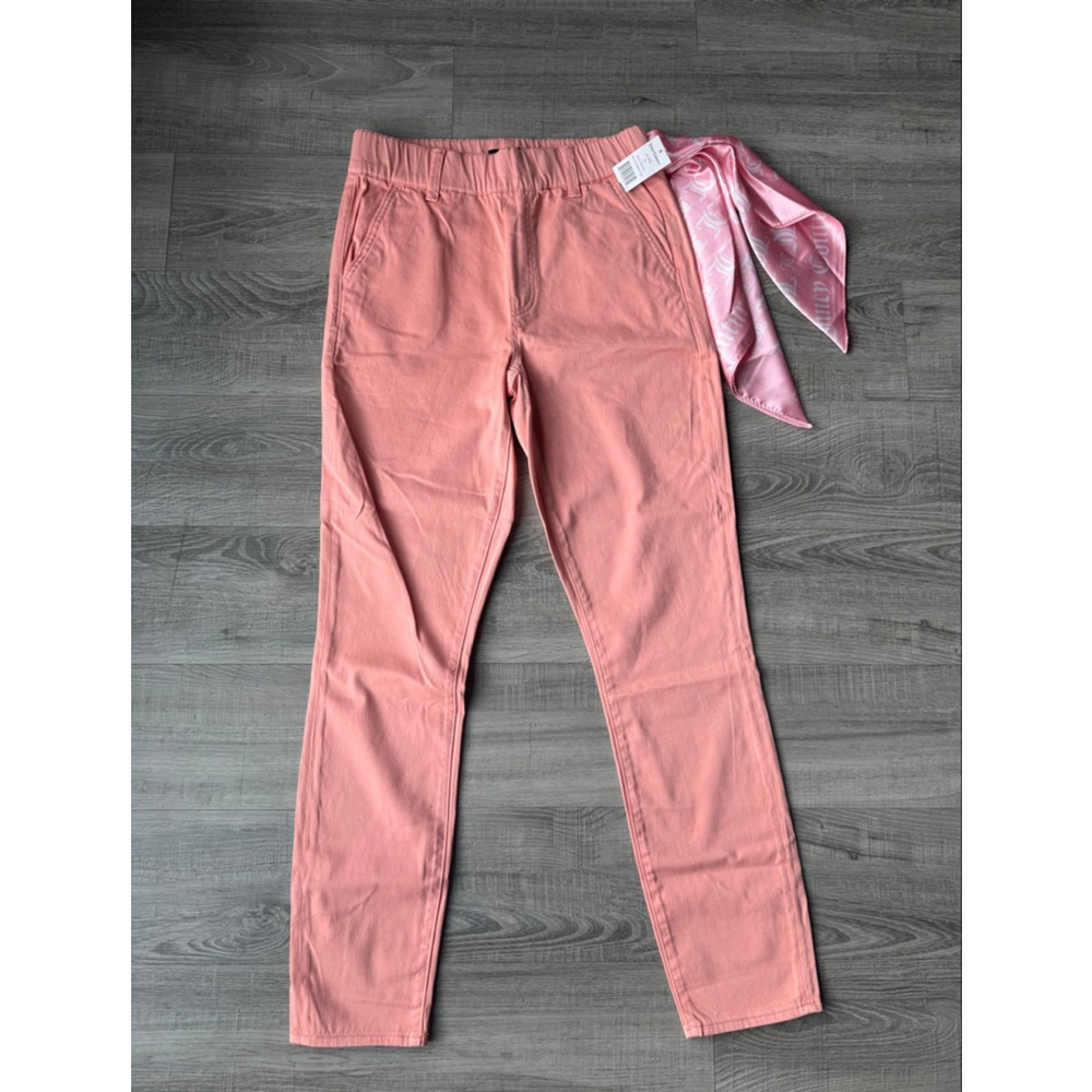 Juicy Couture Garment Dye Wild Peach Pants NWT Size 27 High Rise Slim Straight